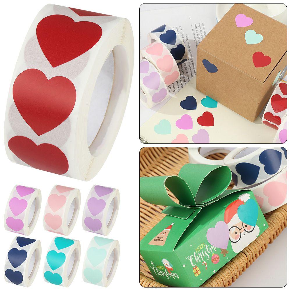500 Pcs Birthday Party Supplies Stationery Home Decor Scrapbooking Love Heart Shaped Sticker Seal Labels