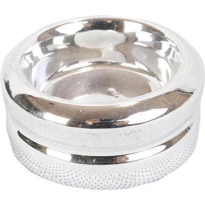 Ceramic Tealight Candle Holder, Silver