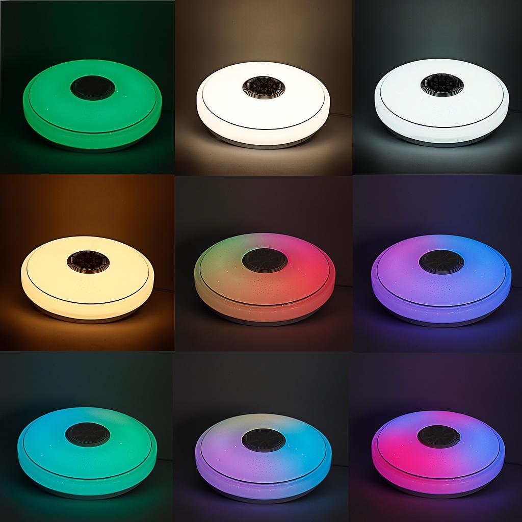220V 60W Modern RGB LED Ceiling Light Home Lighting Remote APP Control bluetooth Speaker Music Light Bedroom Smart Ceiling Lamp