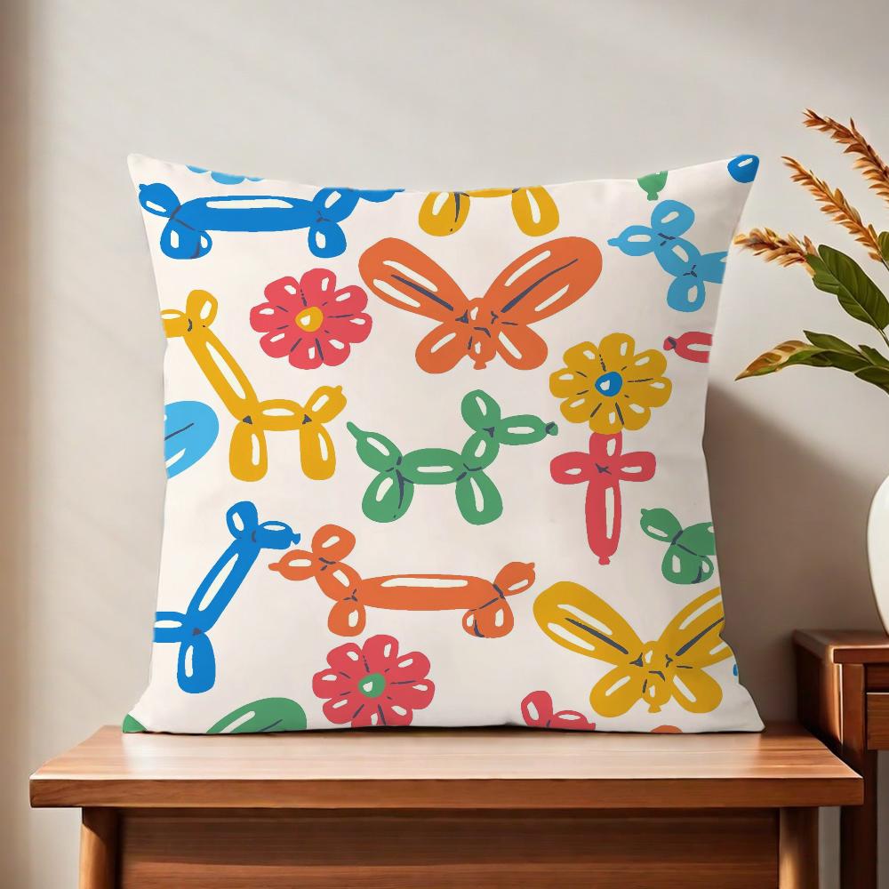 B-Balloon Art Unicorn Cushion Cover For Pillow Printing Sofa Decoration Home Car Room Coffee Shop Office Nordic Simplicity
