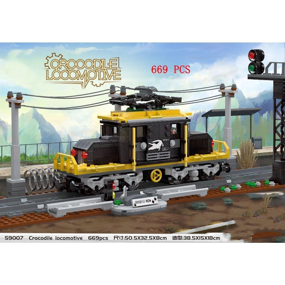 City Train Set Steam Bullet Vehicle Cargo Railway Station Model Building Blocks Brick Tracks Rail No Motor Kits Carriage Kid Toy