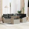 VidaXL 6-piece Garden Set with Light Grey Polyrattan Cushions 3357745