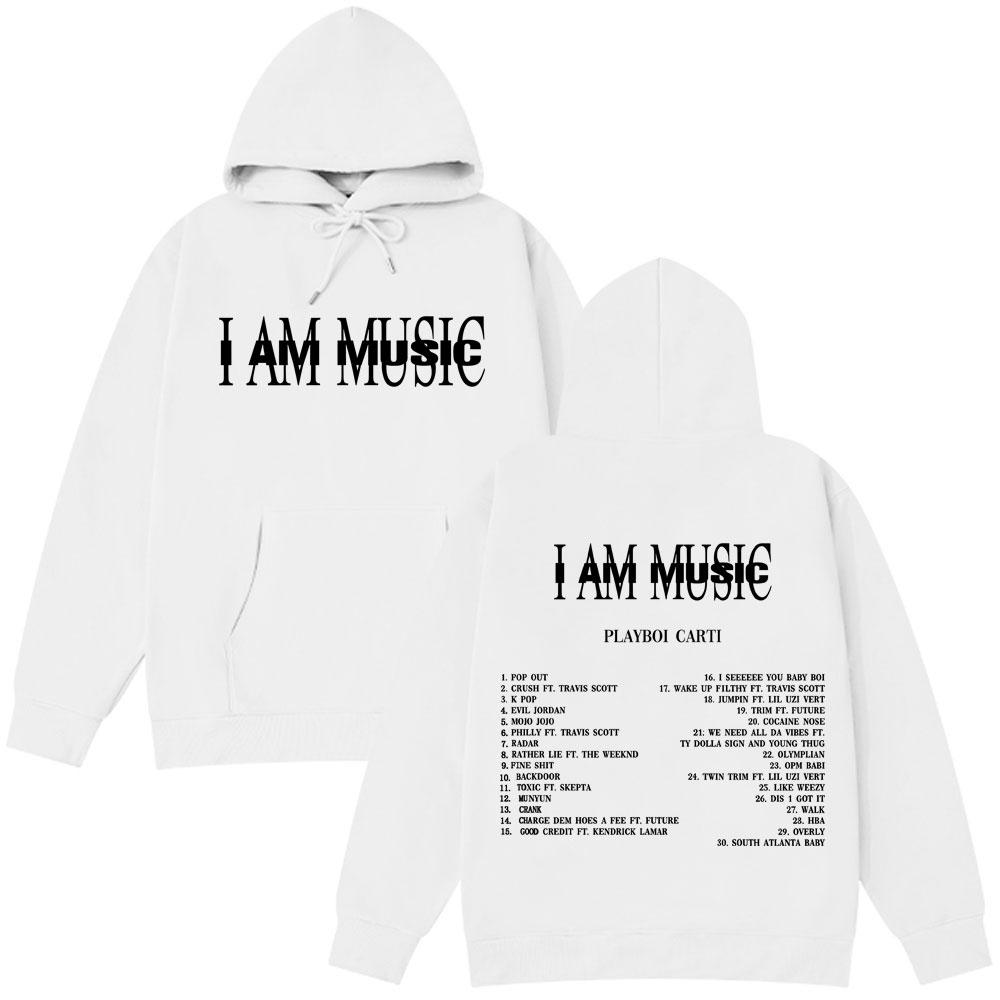 Playboi Carti I AM MUSIC New Album 2025 Hoodie Fans Gift Men Woman Fashion Hoodies Long Sleeves Casual Man Streetwear Tracksuit
