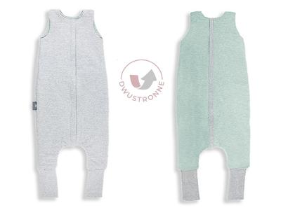 Saco de dormir reversível com pernas S (1-2 anos) Melange Menta
