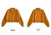 Lu Xi Women's High-End Short Knit Cardigan with Double Zipper & Polo Collar for Autumn
