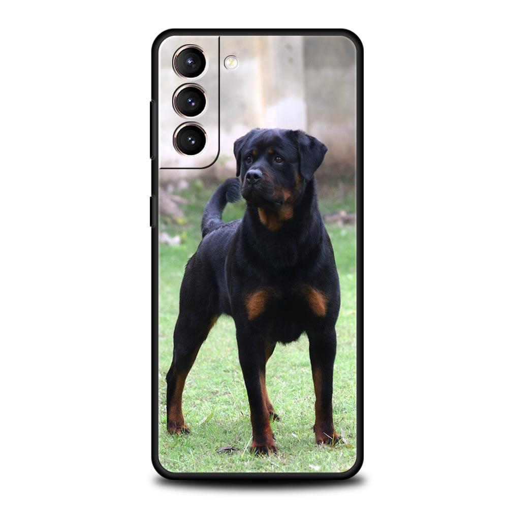 Rottweiler Dog Case For Samsung Galaxy S24 S23 S22 S21 Ultra S20 FE 5G S10 S9 Plus S10E S8 Note 10 20 Silicone Black Phone Cover