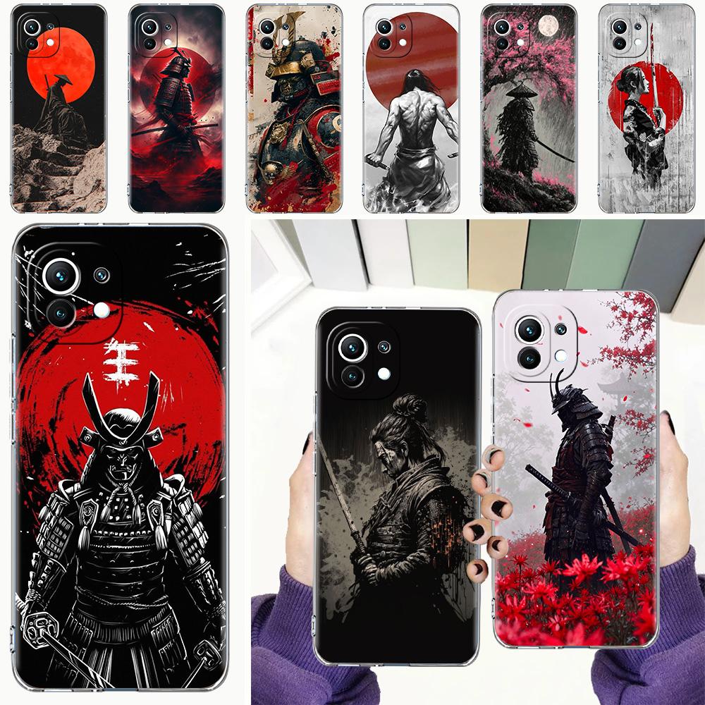 Phone Case For Xiaomi Mi 15 14 13 12 11 Lite 15T 13T 12T Pro Poco X7 X6 X5 Pro 5G X3 NFC F7 F6 F5 Cover Japanese Bushido Samurai