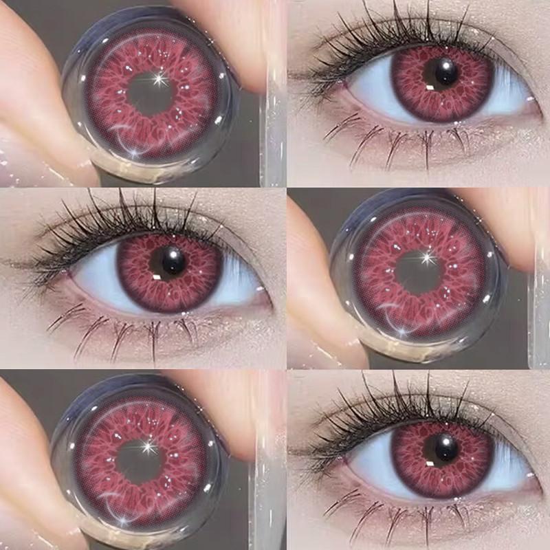 Eyeshare Cosplay Colored Contact Lenses 1 pair Pink Purple Lens Anime Role Playing Eye Makeup Softlens Fashion Cosmetics
