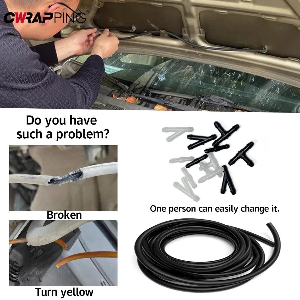 Washing Machine Nozzle Drain Pipe Protection Car Wiper Water Spray Hose Screw Washer Tool Vehicle Care Maintenance Accessories