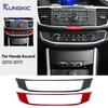 For Honda Accord 2013 2014 2015 2016 2017 Real Soft Carbon Fiber Sticker LHD RHD Car Air Conditioner Switch Interior Accessories