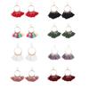 Fashion Women Bohemian Dangle Long Tassel Thread Drop Ear Earrings Stud Jewelry