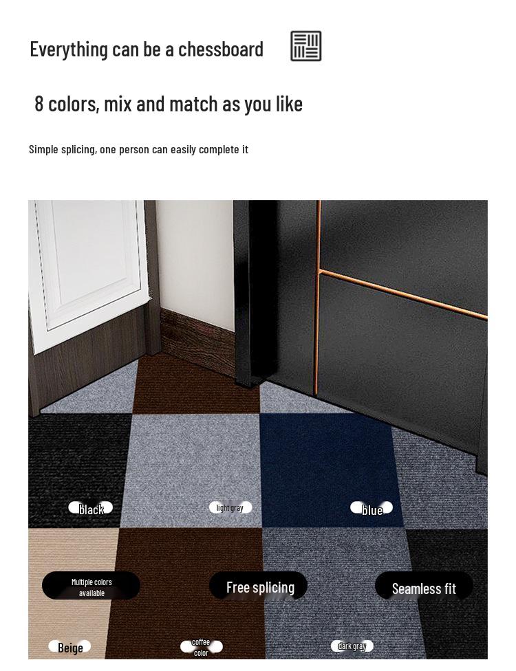 Large Non-Slip Soundproof Carpet for Living Room, Bedroom, and Office