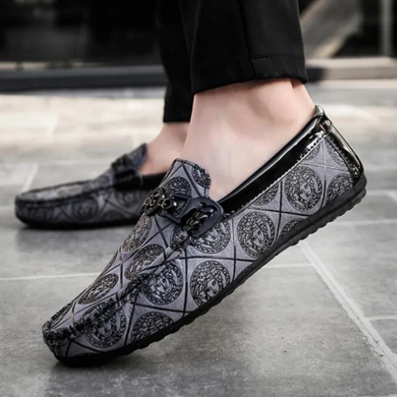 Summer Men's Loafers PU Leather Mens Casual Shoes Lightweight Soft Men Walking Shoes Slip-on Male Leisure Shoes Chaussure Hommes