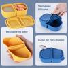 Reusable Silicone Snack Containers with Lids Snackle Box Containers, Small Snackle Box for travel, picnics, or office meals