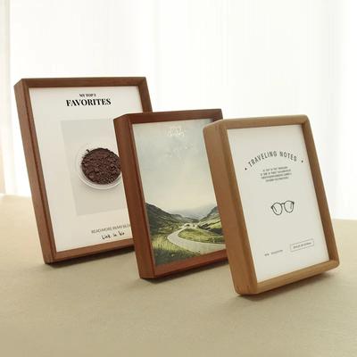 Nordic Style Solid Wood Beech Ebony Photo Frame Table Creative Ornaments Ins Photo Frame Photo Frame