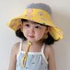 Children'S Large Brim Sun Protection Summer Thin Mesh Breathable Fisherman Hat Kindergarten Hat Girl Baby Sun Hat