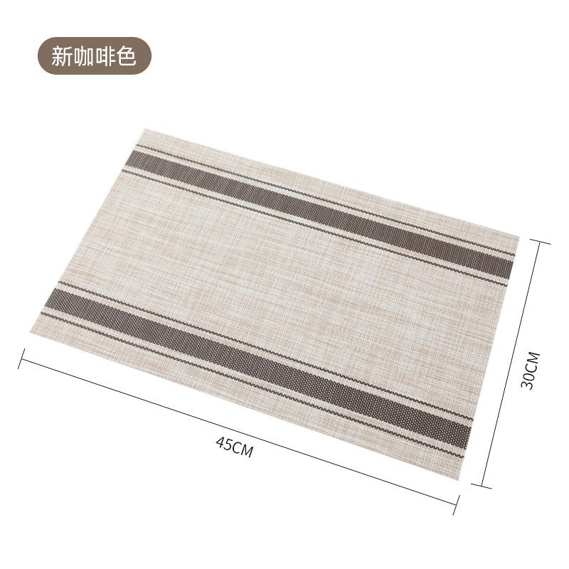 Pvc Striped Placemats, Heat Resistant Non-Slip Easy Clean For Home Dining Kitchen Parties & Daily Use