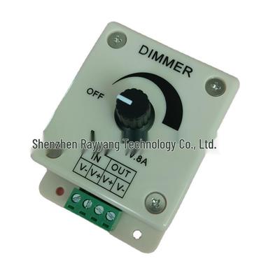 LED Knob Dimmer Controller for 12V Light Strips, 8A Manual Dimming Switch