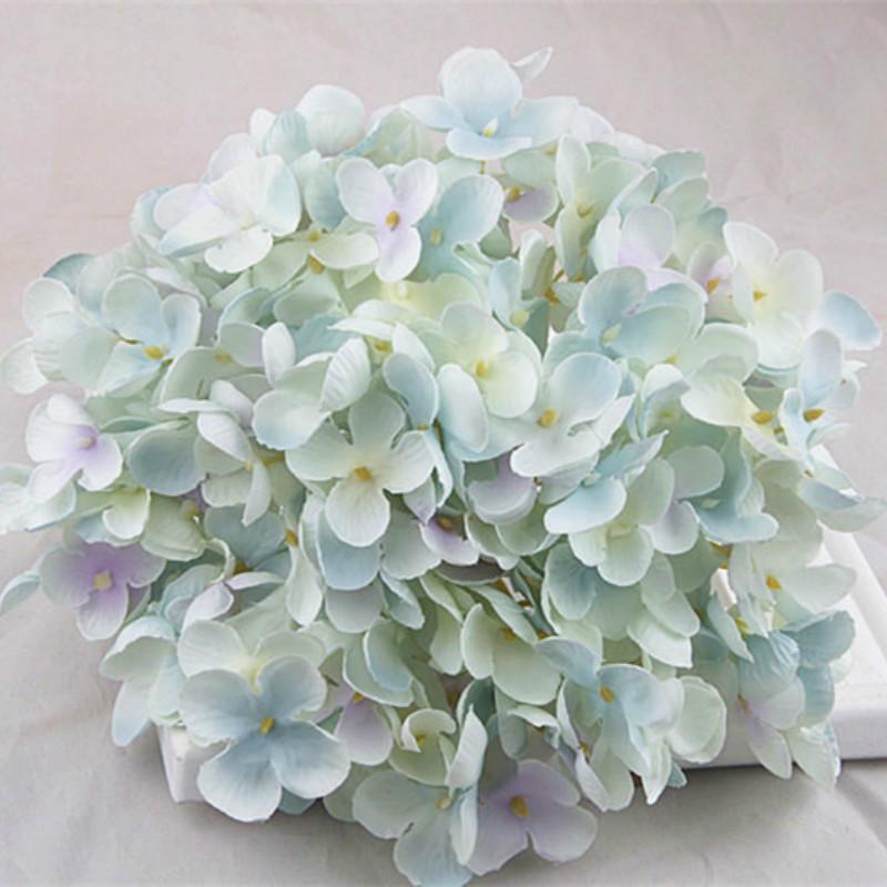 Fashion Simulation Round Broken Hydrangea Flower Head DIY Wedding Hydrangea Flower Head Artificial Flower Decoration Flower