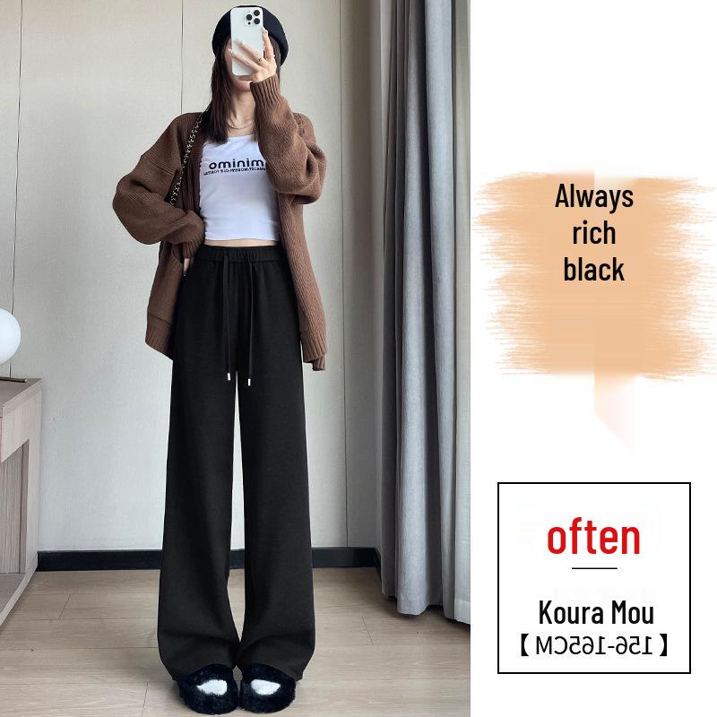 Spring High-Waisted Knitted Wide-Leg Pants for Women