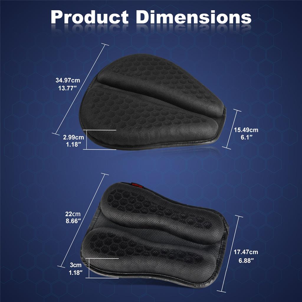 Foldable Motorcycle Gel Seat Cushion 3D Honeycomb Structure Shock Breathable Motorcycle Gel Seat Pad Gel Cushion For Seat