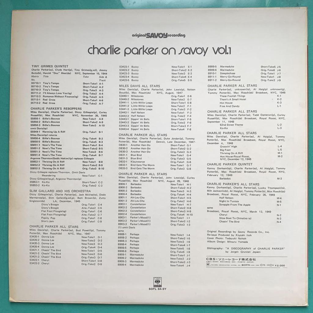 [GEBRAUCHT] 357 Charlie Parker On Savoy Vol.1