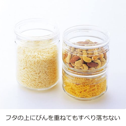 Cera-Mate Glass Storage Canister, 420ml, Charmy Clear, L3, Made in Japan, 221145