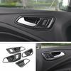 For Ford Escape Kuga 2013-2019 Carbon Fiber Car Door Handle Bowl Cover Trim 4PCS