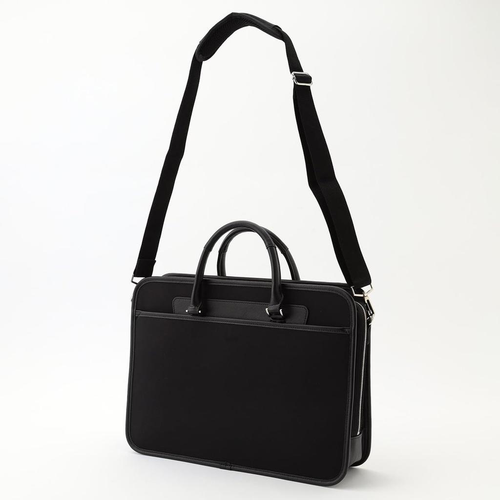 ORIHICA Water Repellent Lightweight CORDURA Nylon Business Briefcase 2-Way Laptop Bag Black (62B-J4)