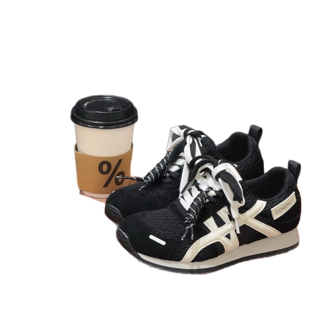 American Retro Forrest Gump Shoes Women's Ins Tide 2025 Early Autumn New Niche Color Matching Waffle Shoes Casual Sports Shoes Women