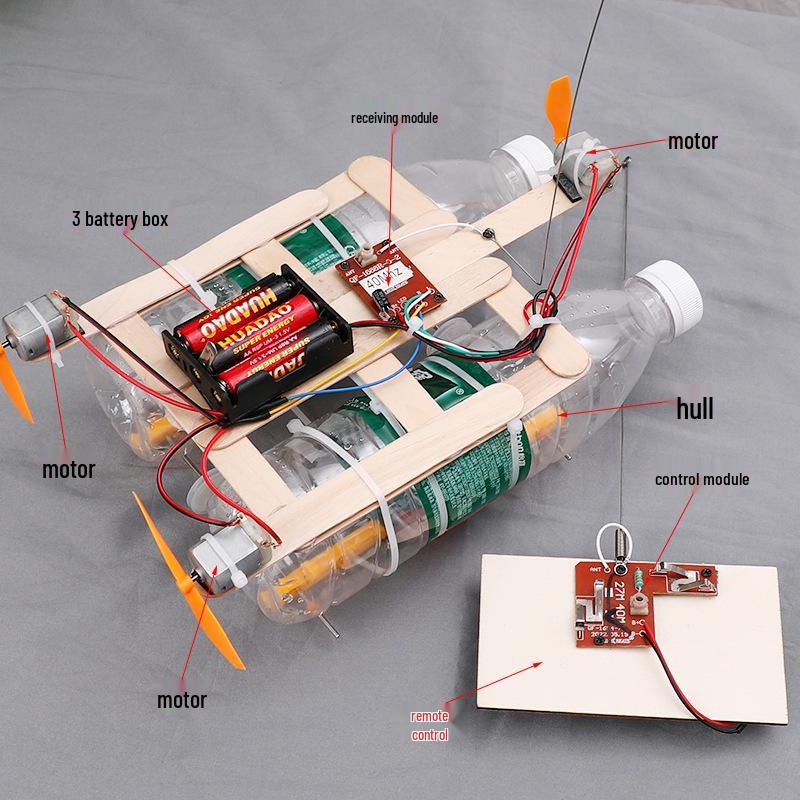 Kids' Science Experiment Set: DIY Remote Control Amphibious Vehicle
