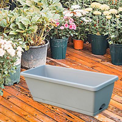 Jardinera de Flores para Ventana, Maceta para Plantas de Jardín de Contenedores, Maceteros para Verduras con Bandeja para Patio