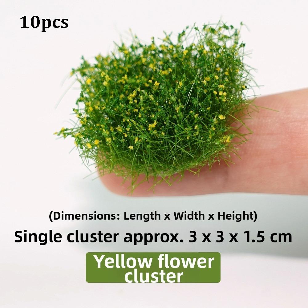 10pcs/lot 3*3*1.5cm Mixed Big Flower 10 Colors Miniature Plants Materials Layout Accessories