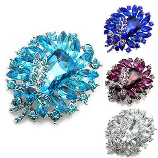 סיכת חתונה צורת פרח יוקרתית משטח חלק לטווח ארוך נשים מתנת סיכה