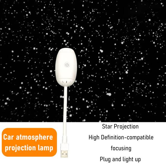 Starry Sky Projector Lamp Touch Control 2-in-1 Night Light USB Powered Adjustable Brightness Projection Light for Bedroom Car And Kids Gift