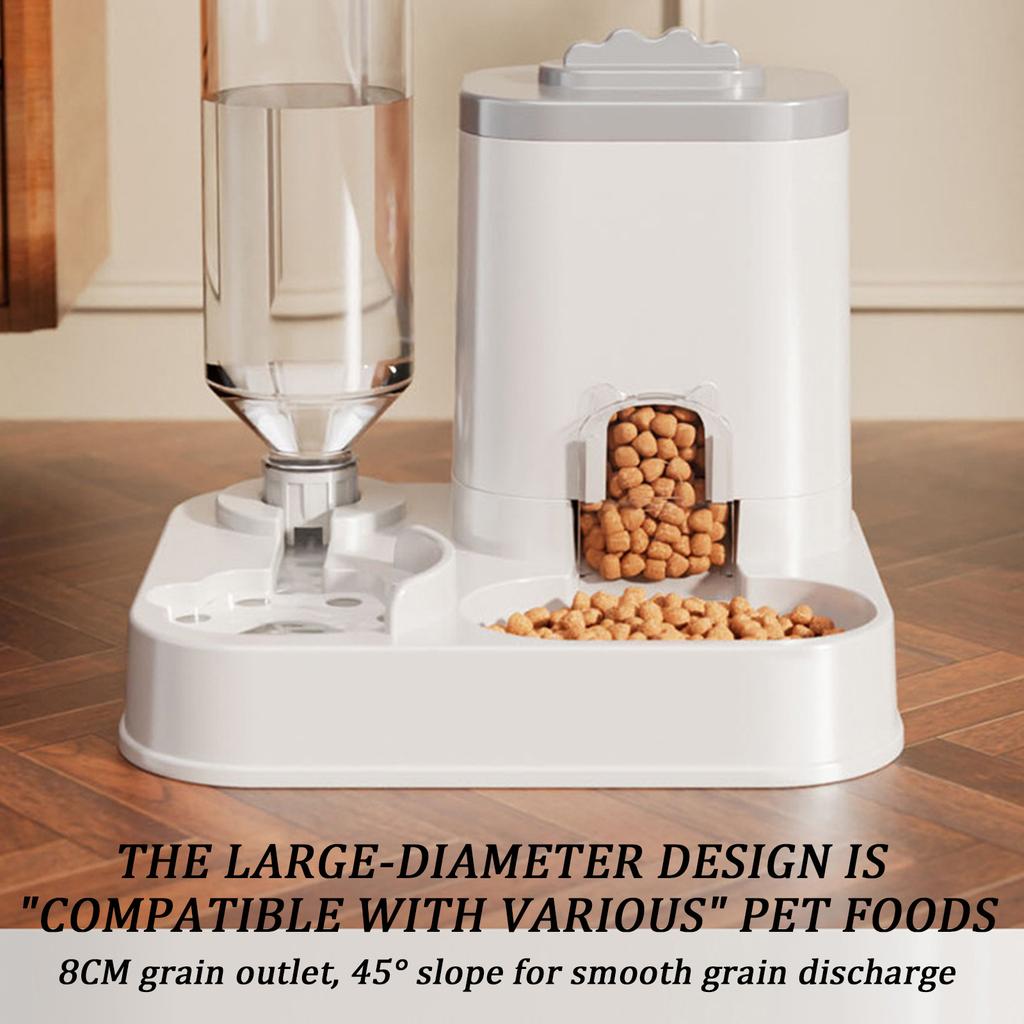 Integrated Bowl,type Automatic Feeding Water Dispenser, Automatic Water Supply, No Battery Required, Easy To Clean, 2,in,1 Pet Feeder