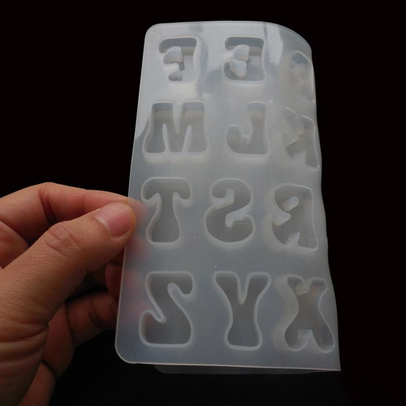 Silicone Alphabet Mould,Letter Non-Stick Chocolate Moulds,Baking Mold,Handmade Wax Resin Moulds,DIY Letter Jewelry Molds