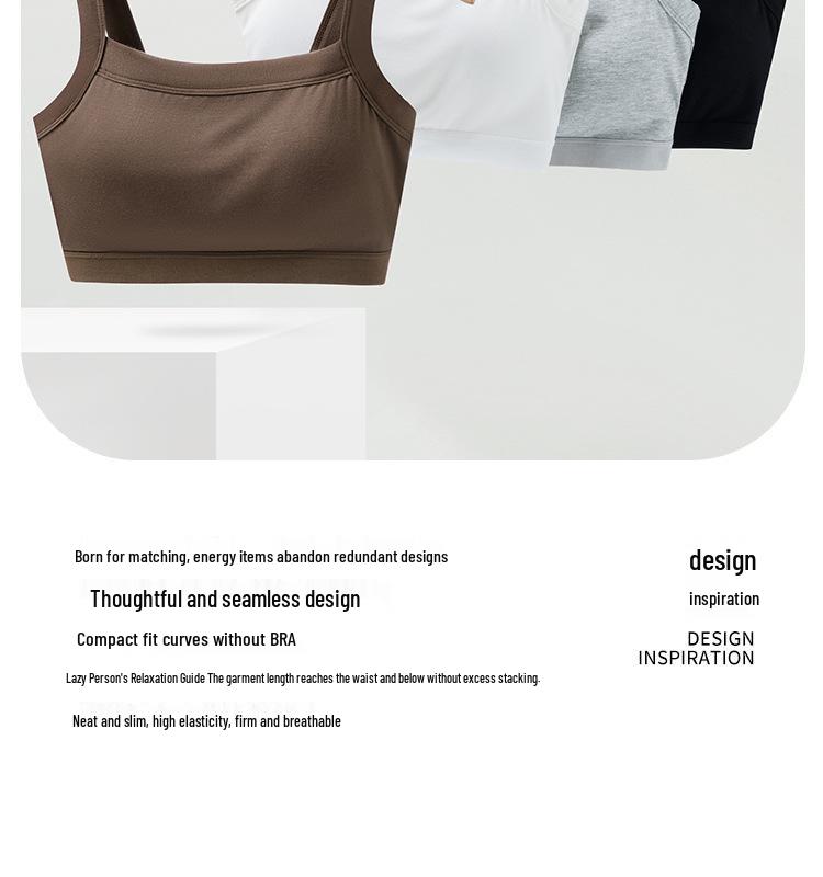 Camisole de Yoga Acolchoada Costas Nuas Uma Alça Feminina: Biquíni Tomara-que-caia Estilo Verão Anti-Exposição