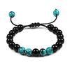 Wish Alloy Turquoise Rhinestone Crown Bracelet: Volcanic Stone Men's Jewelry Gift