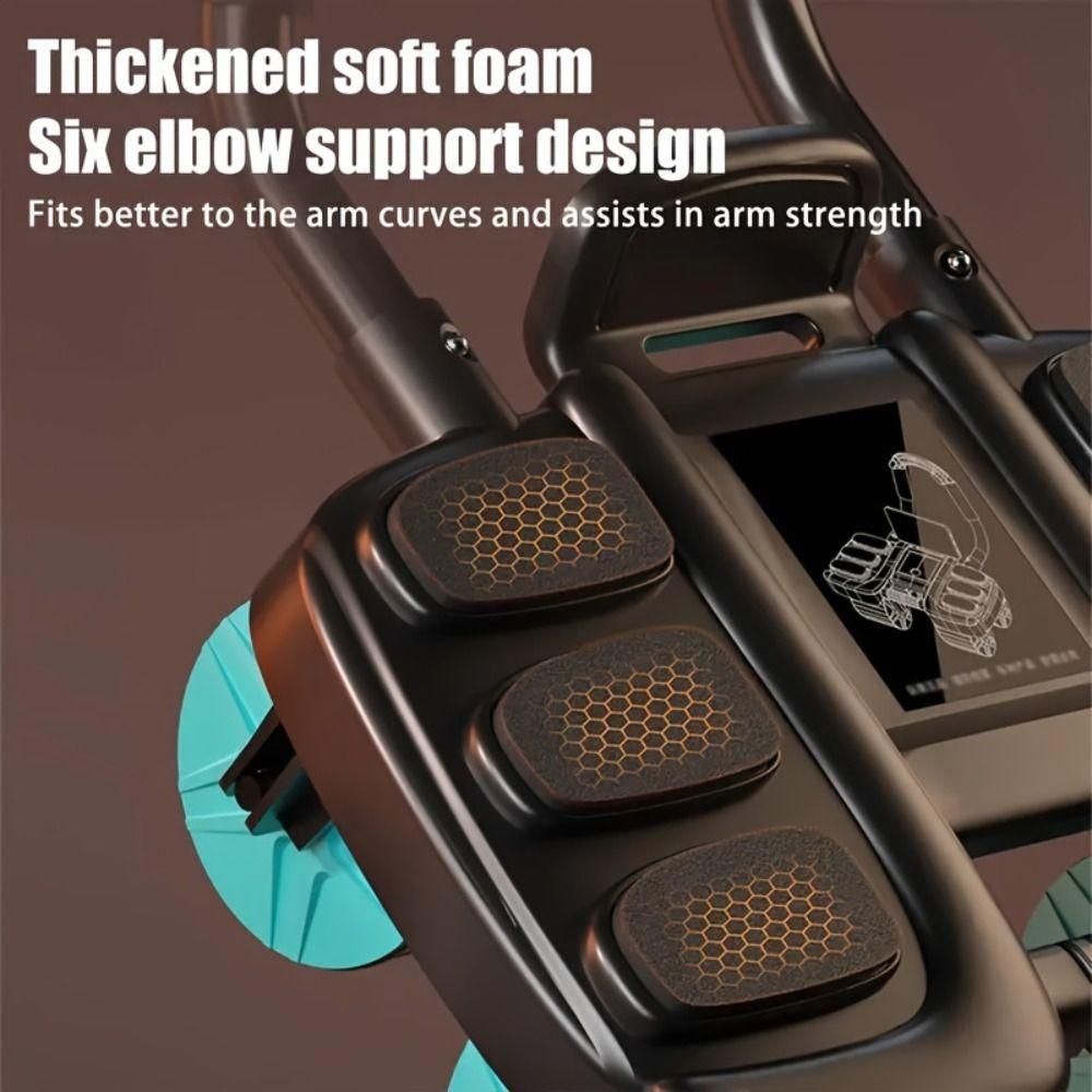 Four-Wheel Abdominal Workout Roller Automatic Rebound Anti-Slip Abdominal Exercise Machine with Kneeling Pad Multifunctional