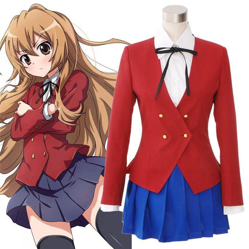 Stunning Dragon Tiger Toradora Aisaka Taiga Cosplay Costume Exquisite School Uniform For Large Sizes