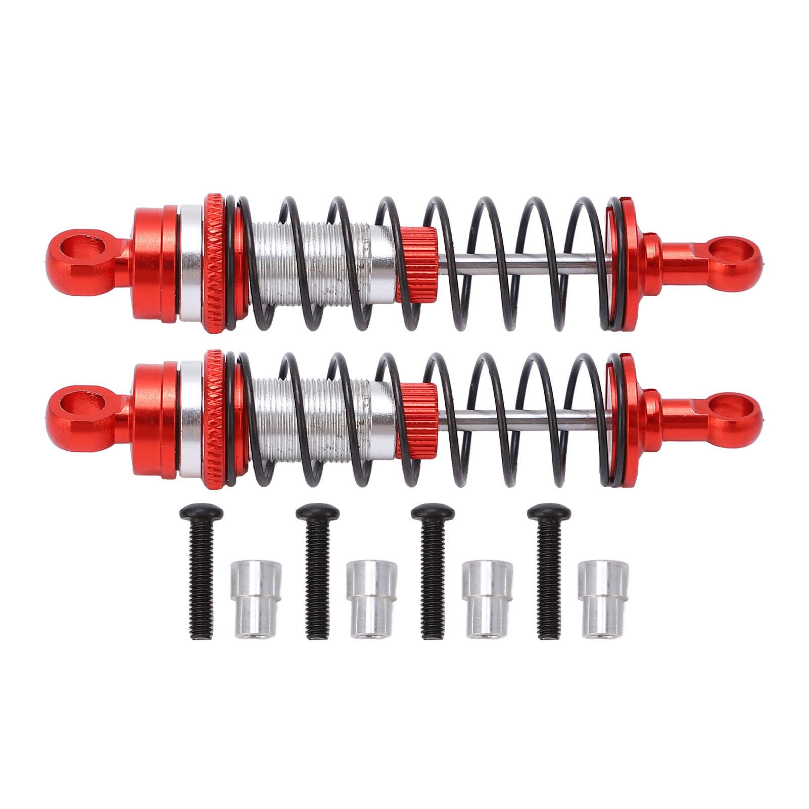 

RC Front Rear Shock Absorbers Reducing Vibration Aluminum Alloy RC Parts for Latrax Teton 118 Red