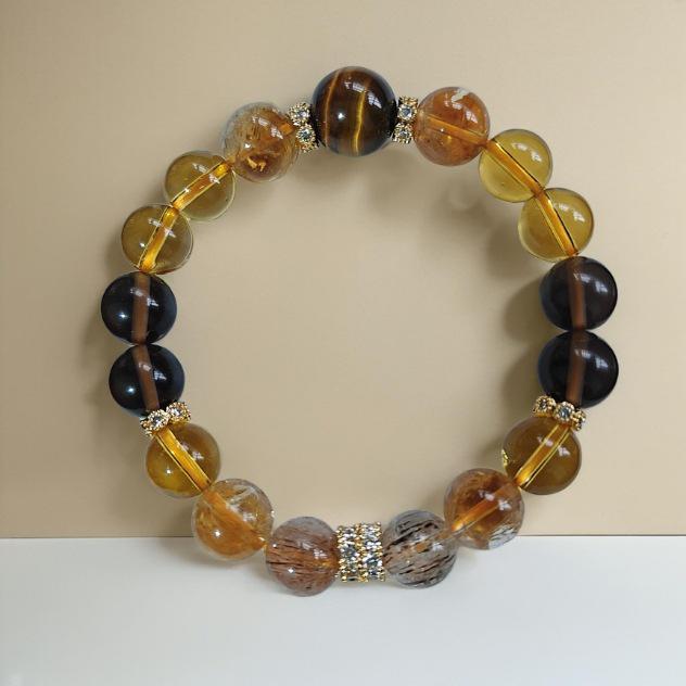 Женский счастливый браслет из кристаллов Золотого тигрового глаза