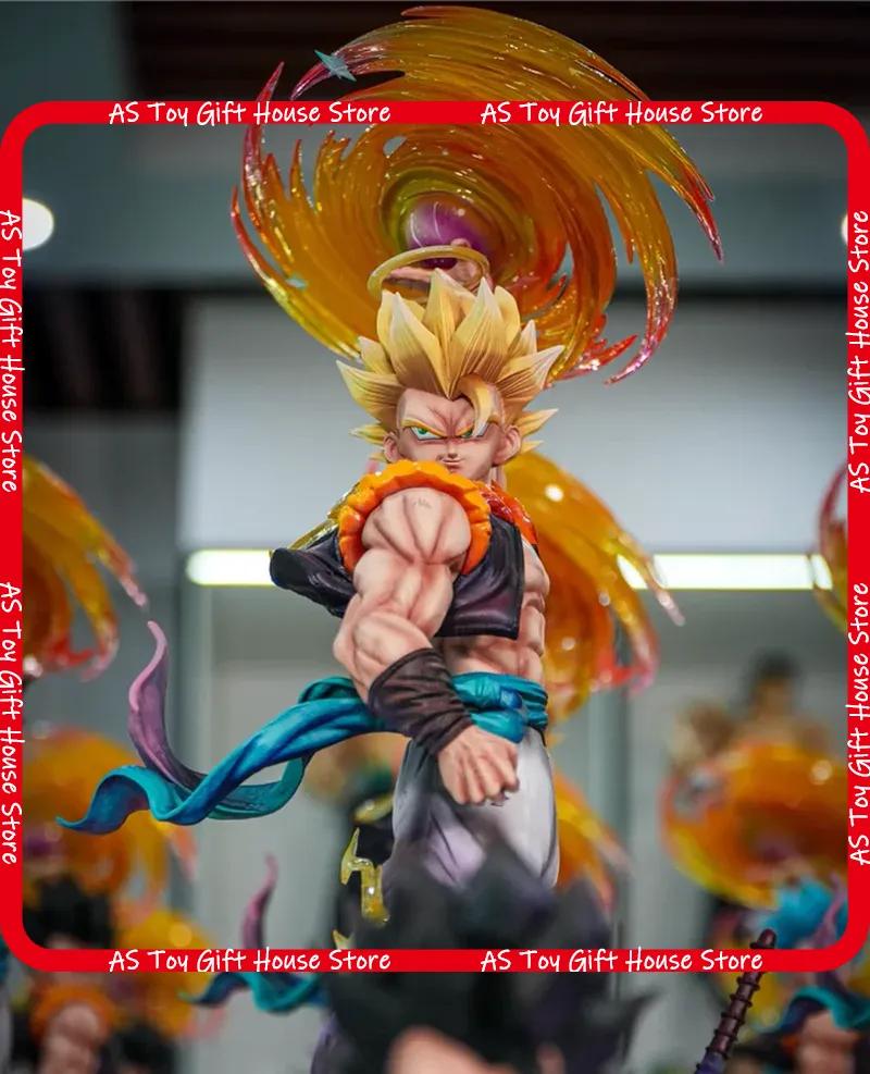 Dragon Ball Jt Gogeta Anime Large Gk Resin Statue Three Replaceable Head Sculpts Collectible Model Desktop Decor Birthday Gift