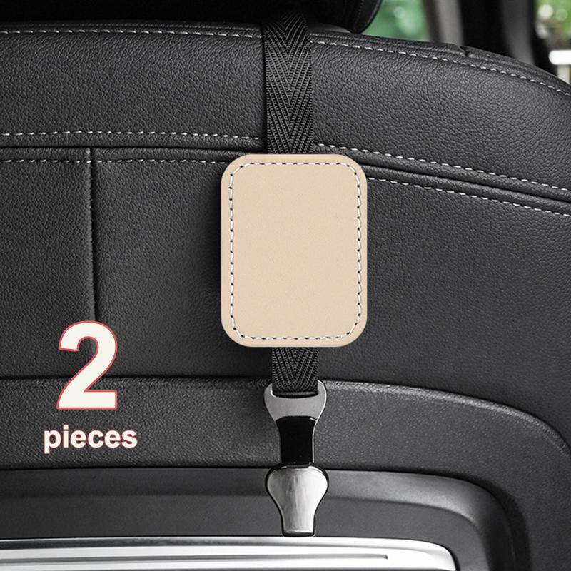 1/2Pcs Car Headrest Hooks Suede Seat Back Storage Hook Hanger for Bag Organizer Holder Clip Car Interior Decoration Accessories