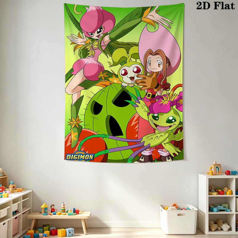 Digimon Pattern Home Decor Tapestry, Wall Hanging, Decorative RV Wall Cloth.MGT0918426