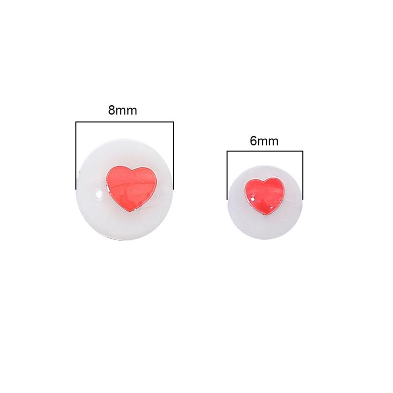 Natural Shell Double-Sided Hot Stamping Flat Round Beads For DIY Necklace Bracelet Earrings Jewelry Making