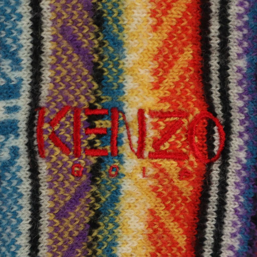 KENZO GOLF Jaren 90 Oude Overall handvat Lange mouwen trui 3 Meervoudig gebreid Heren Gebruikt