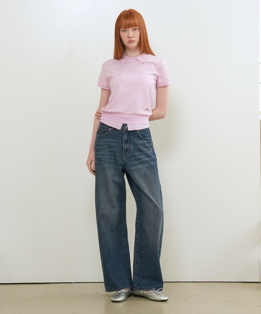 GENERALIDEA Layered Essential Half Pullover [Pink] / Wbe2L05533