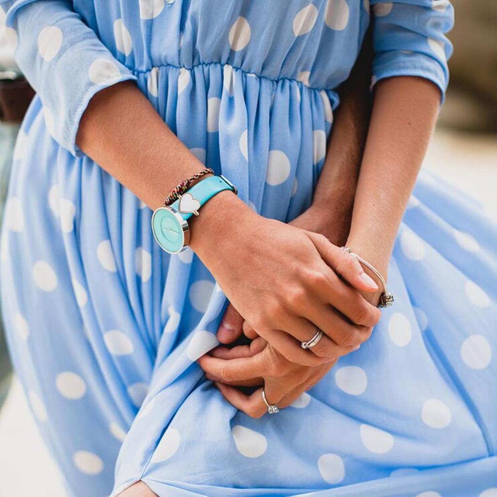 NICENEEDED 10 PCS Blank Sublimation Watch Charms for Smartwatch, Blank Photo Watch Charms ID Charm for Watch, Heart Charm for DIY Photo Jewelry